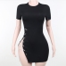 7Night Club Hollow Out Short Sleeve Mini Dress