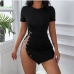 1Night Club Hollow Out Short Sleeve Mini Dress