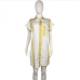 9Plus Size Contrast Color Striped Shirt Dress
