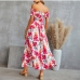 8Popular Strapless Print Short Sleeve Midi Dress