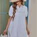 3Preppy Sytle Doll Collar Short Sleeve Dress