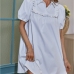 1Preppy Sytle Doll Collar Short Sleeve Dress