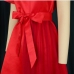 6Red One Shoulder Asymmetric Party Dresses