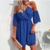 17Sexy Halter Backless Short Sleeve Loosen Dress