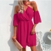 19Sexy Halter Backless Short Sleeve Loosen Dress