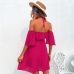 3Sexy Halter Backless Short Sleeve Loosen Dress