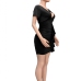 30Sexy V Neck Ruched Short Sleeve Sheath Dress 