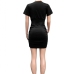 31Sexy V Neck Ruched Short Sleeve Sheath Dress 