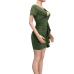 37Sexy V Neck Ruched Short Sleeve Sheath Dress 