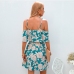 9Summer Chiffon Floral Cold Shoulder Short Dress