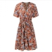 12Summer Chiffon Floral Short Sleeve Dresses