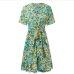 14Summer Chiffon Floral Short Sleeve Dresses