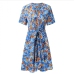 16Summer Chiffon Floral Short Sleeve Dresses