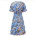 17Summer Chiffon Floral Short Sleeve Dresses