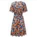 18Summer Chiffon Floral Short Sleeve Dresses