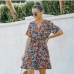 5Summer Chiffon Floral Short Sleeve Dresses