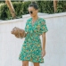 8Summer Chiffon Floral Short Sleeve Dresses