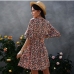 4Summer Chiffon  Floral Short Sleeve Short Dress