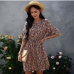 8Summer Chiffon  Floral Short Sleeve Short Dress