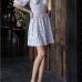 3Summer Fashion Lace Patch Off Shoulder Mini Dresses