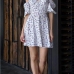 1Summer Fashion Lace Patch Off Shoulder Mini Dresses
