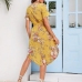 5Summer Fashion Printed Short Sleeve Floral Dress