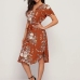7Summer Fashion Printed Short Sleeve Floral Dress