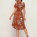 9Summer Fashion Printed Short Sleeve Floral Dress