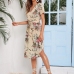 10Summer Fashion Printed Short Sleeve Floral Dress