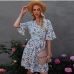 14Summer Floral Ruffles Short Sleeve Dress For Women