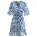 7Summer Floral Ruffles Short Sleeve Dress For Women