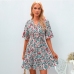 1Summer Floral Ruffles Short Sleeve Dress For Women