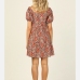 5Summer Square Neck Print Short Sleeve Dress