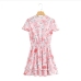 7Summer V Neck Ruffles Short Sleeve Tiered Dress