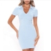 1Summer V Neck Short Sleeve Short Dress