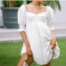 1Trending Summer Half Sleeve White Dresses