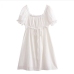 10Trending White Stringy Selvedge A Line Dress