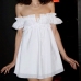 1Trending White Stringy Selvedge A Line Dress