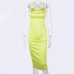 15 Backless Pure Color Sleeveless Midi Dress