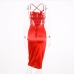 23 Backless Pure Color Sleeveless Midi Dress