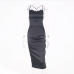 25 Backless Pure Color Sleeveless Midi Dress