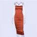 11 Backless Pure Color Sleeveless Midi Dress