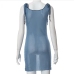 7 Perspective Patchwork Gauze One Piece Sheath Dress