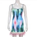 7 Sexy Gradient Color Tassels Sleeveless Mini Dress