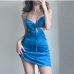 7 Sexy Halter Backless Hollow Out Bodycon Dress