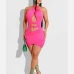 1 Sexy Halter Backless Hollowe Out Bodycon Dress