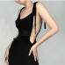 3 Sexy Hollow Out Backless Chain Decoration Dress