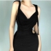 1 Sexy Hollow Out Backless Chain Decoration Dress