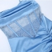10 Sexy Lace Patchwork Pure Color Ruched Dress