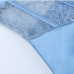 11 Sexy Lace Patchwork Pure Color Ruched Dress